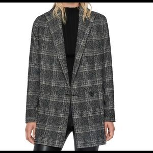All Saints Gray Plaid Blazer